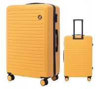 Wings COOT Valise de voyage rigide en ABS + avec serrure à combinaison et roulettes doubles à 360° - Grande valise L 97L stable et légère