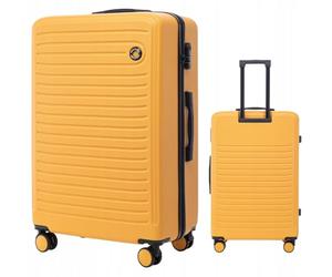 Wings COOT Valise de voyage rigide en ABS + avec serrure à combinaison et roulettes doubles à 360° - Grande valise L 97L stable et légère