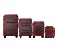 Wings Crake Lot de 4 valises en cabine pour avion 100 % polypropylène indestructible Rouge, rouge, 4 SET, Valise