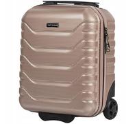 Wings Crake Petite valise de cabine 40,6 cm, bagage à main gratuit pour avion, 4 roues pivotantes, 100 % polycarbone indestructible, doré, or, xs, Valise