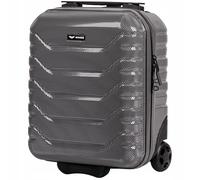 Wings Crake Petite valise de cabine 40,6 cm, bagage à main gratuit pour avion, 4 roues pivotantes, 100 % polycarbone indestructible, gris, gris, xs, Valise