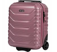 Wings Crake Petite valise de cabine 40,6 cm, bagage à main gratuit pour avion, 4 roues pivotantes, 100 % polycarbone indestructible, rose, Rose, xs, Valise
