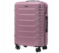 Wings Crake Valise moyenne 61 cm - Bagage de voyage pour avion - 4 roulettes pivotantes - 100 % polypropylène indestructible - Rose, Rose, m, Valise