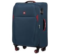 Wings Dipper Valise souple 24" Bleu 75 l 4 roulettes Poignée télescopique Serrure TSA, légère, garantie 2 ans, bleu, 67,5x42,5x27, Valise