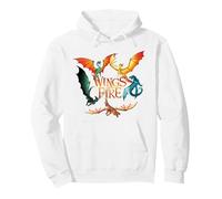 Wings of Fire Dragon Circle Sweat à Capuche, Unisexe pour Adultes, Blanc, S