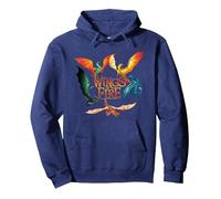 Wings of Fire Dragon Circle Sweat à Capuche, Unisexe pour Adultes, Bleu Marine, S