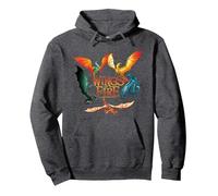 Wings of Fire Dragon Circle Sweat à Capuche, Unisexe pour Adultes, Chiné Foncé, M