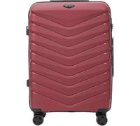 WINGS PHOENIX Set de valises S M L - Polypropylène rigide - 4 roulettes à 360° - serrures à combinaison - Valise de voyage légère et spacieuse à roulettes, Rouge, M, Mallette