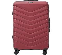 WINGS PHOENIX Set de valises S M L - Polypropylène rigide - 4 roulettes à 360° - serrures à combinaison - Valise de voyage légère et spacieuse à roulettes, Rouge, L, Mallette