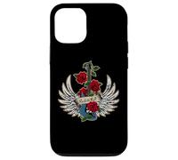 Wings Roses pour Guitare Basse Effet Vieilli Rock and Roll Coque pour iPhone 12/12 Pro