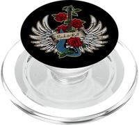 Wings Roses pour Guitare Basse Effet Vieilli Rock and Roll PopSockets PopGrip pour MagSafe