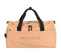 Wings Stork Sac à main imperméable en cuir synthétique avec fonction de fixation pour trolley, bandoulière réglable, élément réfléchissant 27 l, beige, 46x22x25, Valise