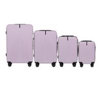 Wings Valise à coque rigide légère à roulettes avec serrure et roulettes, beige, SET 4, Valise