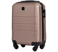 Wings Valise à coque rigide légère à roulettes avec serrure et roulettes, doré, 50,5x33,5x19, Valise