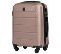 Wings Valise à coque rigide légère à roulettes avec serrure et roulettes, doré, 54,5x38x21,5, Valise