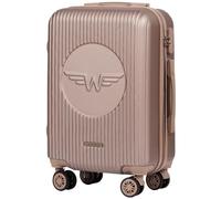 Wings Valise à coque rigide légère à roulettes avec serrure et roulettes, doré, 55,5x37,5x22, Valise