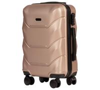 Wings Valise à coque rigide légère à roulettes avec serrure et roulettes, doré, 55,5x38x21,5, Valise