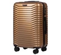 Wings Valise à coque rigide légère à roulettes avec serrure et roulettes, doré, 65,5x43x26, Valise