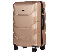 Wings Valise à coque rigide légère à roulettes avec serrure et roulettes, doré, 75,5x48,5x29, Valise