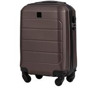 Wings Valise à coque rigide légère à roulettes avec serrure et roulettes, marron, 50,5x33,5x19, Valise