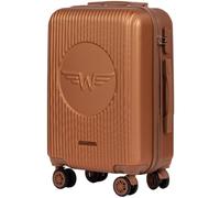 Wings Valise à coque rigide légère à roulettes avec serrure et roulettes, marron, 55,5x37,5x22, Valise