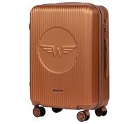 Wings Valise à coque rigide légère à roulettes avec serrure et roulettes, marron, 65,5x42,5x25,5, Valise