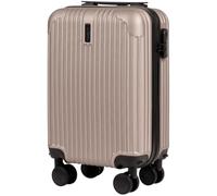 Wings Valise rigide - Grande valise de voyage et trolleys - Ultra légère - Valise à roulettes avec roulettes - Valise rigide avec serrure - Petit pour avion, doré, 51,5x33x20, Valise