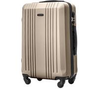 Wings Valise rigide - Grande valise de voyage et trolleys - Ultra légère - Valise à roulettes avec roulettes - Valise rigide avec serrure - Petit pour avion, doré, 65,5x41,5x24, Valise