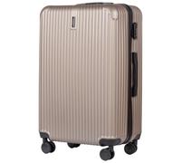 Wings Valise rigide - Grande valise de voyage et trolleys - Ultra légère - Valise à roulettes avec roulettes - Valise rigide avec serrure - Petit pour avion, doré, 77x48x29, Valise