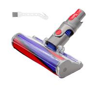 Wingsflying Tête de nettoyage à rouleau souple compatible avec aspirateur sans fil Dyson V7 V8 V10 V11 V15, accessoire de rechange pelucheux à dégagement rapide pour sols en bois dur et vinyle