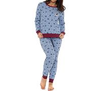 Wingwalker Pyjama pour Femmes Mickey Mouse Disney en Texture Gaufre Bleu XX-Large
