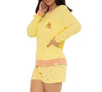 Wingwalker Pyjamas pour Femmes Disney Winnie l'ourson, Dames Tigger Piglet Eeyore Waffle PJs Jaune X-Large