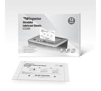 Wingwise Lot de 12 feuilles lubrifiantes pour déchiqueteuse, aiguise les lames et réduit les bourrages, entretien sans désordre pour tous les broyeurs