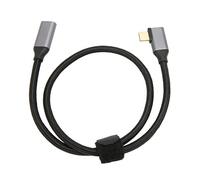 WINH Câble USB C vers USB C 3.1 Gen 2, 4K 60Hz Câble USB C vers USB C Angle Droit 90 Degrés 10Gbps 100W 20V 5A pour Stations d'accueil (0,5 m/19,7 Pouces)