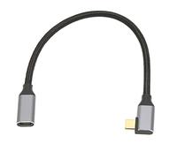 WINH Câble USB C vers USB C 3.1 Gen 2, 4K 60Hz Câble USB C vers USB C Angle Droit 90 Degrés 10Gbps 100W 20V 5A pour Stations d'accueil (0.25m)