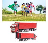 WINH Jouet de Camion, Modèle de Camion à Conteneurs Tirez en Arrière en Plastique Alliage Haute Simulation pour Le Jeu (Rouge)