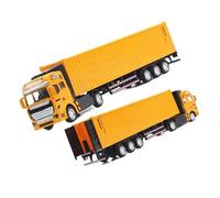 WINH Jouet de Camion, Modèle de Camion à Conteneurs Tirez en Arrière en Plastique Alliage Haute Simulation pour Le Jeu (Yellow)