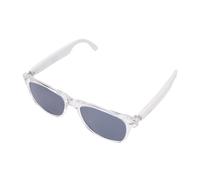 WINH Lunettes Intelligentes, Contrôle du Contrôle Tactile Traduction Automatique des Lunettes de Soleil Sound Transparent pour Le Voyage (Lunettes de Soleil à Cadre Blanc)