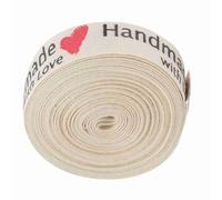 WINH Ruban de Motif de Polices, Ruban de Motif de Polices de 1,5 Cm Fonts, de Coton Naturel, Petite Boutique Multifonction pour la Décoration d'artisanat d'emballage à la Maison (coeur rouge fait