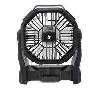 WINH Ventilateur de Tente de Camp, USB Chargement de la Batterie Longue Durée de Vie 3 Paramètres dans le Air Fan Camping Professional pour Extérieur (BLACK)