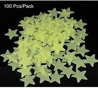 Winhappyhome 100 Pcs/Pack Autocollants Fluorescents éToiles Lumineuses Patchs pour Le Banquet Des Enfants De Chambre à Coucher (Taille De Star: 3CM)