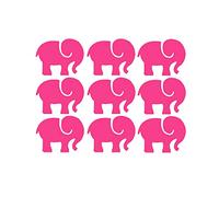 Winhappyhome 9 Pcs Mignon ÉLéPhant DIY Collage Mur Art Autocollant pour Enfants Chambre Salon Fond Amovible DéCor Stickers (Rose)