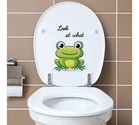 Winhappyhome Autocollants muraux grenouille pour toilettes - Décoration de salon