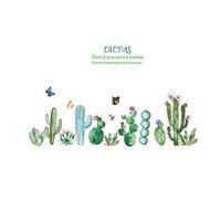 Winhappyhome Cactus Wall Art Autocollants pour Chambre D'Enfants Salon Chambre DéCor DéCor Amovible Stickers