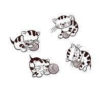 Winhappyhome Chats De Bande DessinéE Autocollant Mur Art Pour Chambre Salon Amovible DéCor Decal