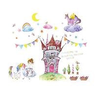 Winhappyhome Fairytale ChâTeau Sticker Mural pour Enfants Chambre PéPinièRe DéCoratif Amovible Stickers