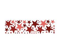 Winhappyhome Motif ÉToile Stickers Muraux pour Salon Chambre Chambre Sticker Mural Autocollant Amovible (Rouge)