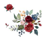 Winhappyhome Sticker mural motif rose pour réfrigérateur, machine à laver, table de chevet, décoration de fond