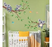 Winhappyhome Stickers muraux en forme de branche d'arbre - Motif koala - Pour chambre d'enfant - Fond de jardin d'enfants