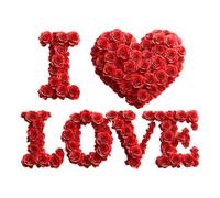 Winhappyhome Stickers muraux pour la Saint-Valentin - Décoration de chambre, boutique, restaurant (I Love Heart)